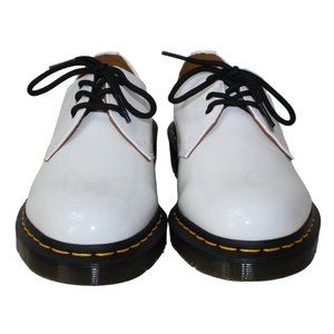 Dr. Martens Lamper Polished White Leather Oxfords Women's 10 NEW!